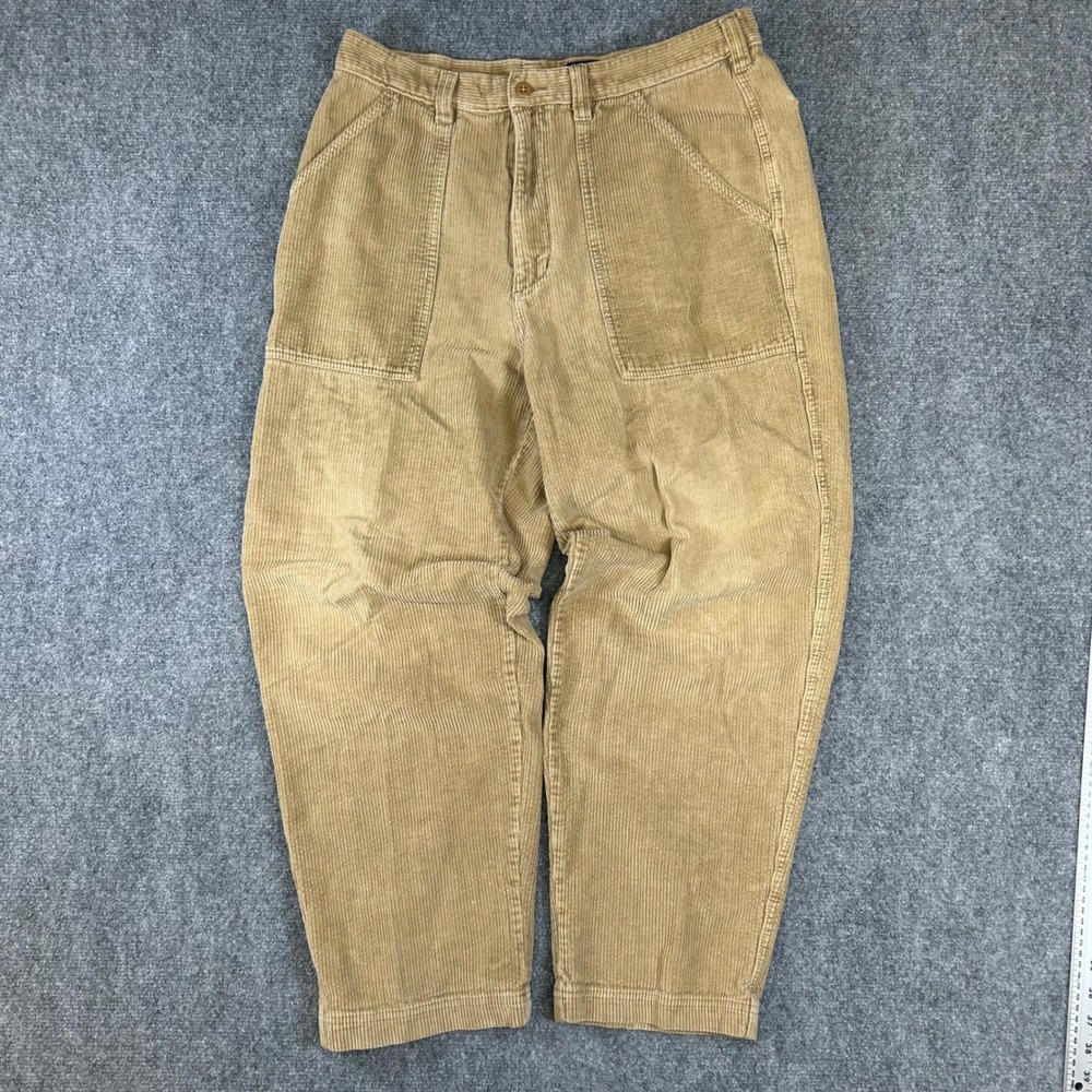 Tommy Hilfiger Mens Corduroy Carpenter Pants Tan Khaki 34x30 Vintage Utility